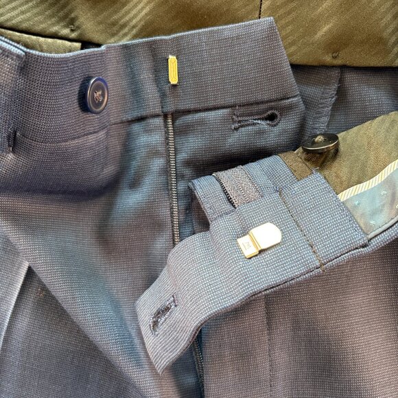 Michael Strahan 2-Piece Blue Wool Blend Wedding Suit Men's 44R 40x32 - Picture 10 of 16